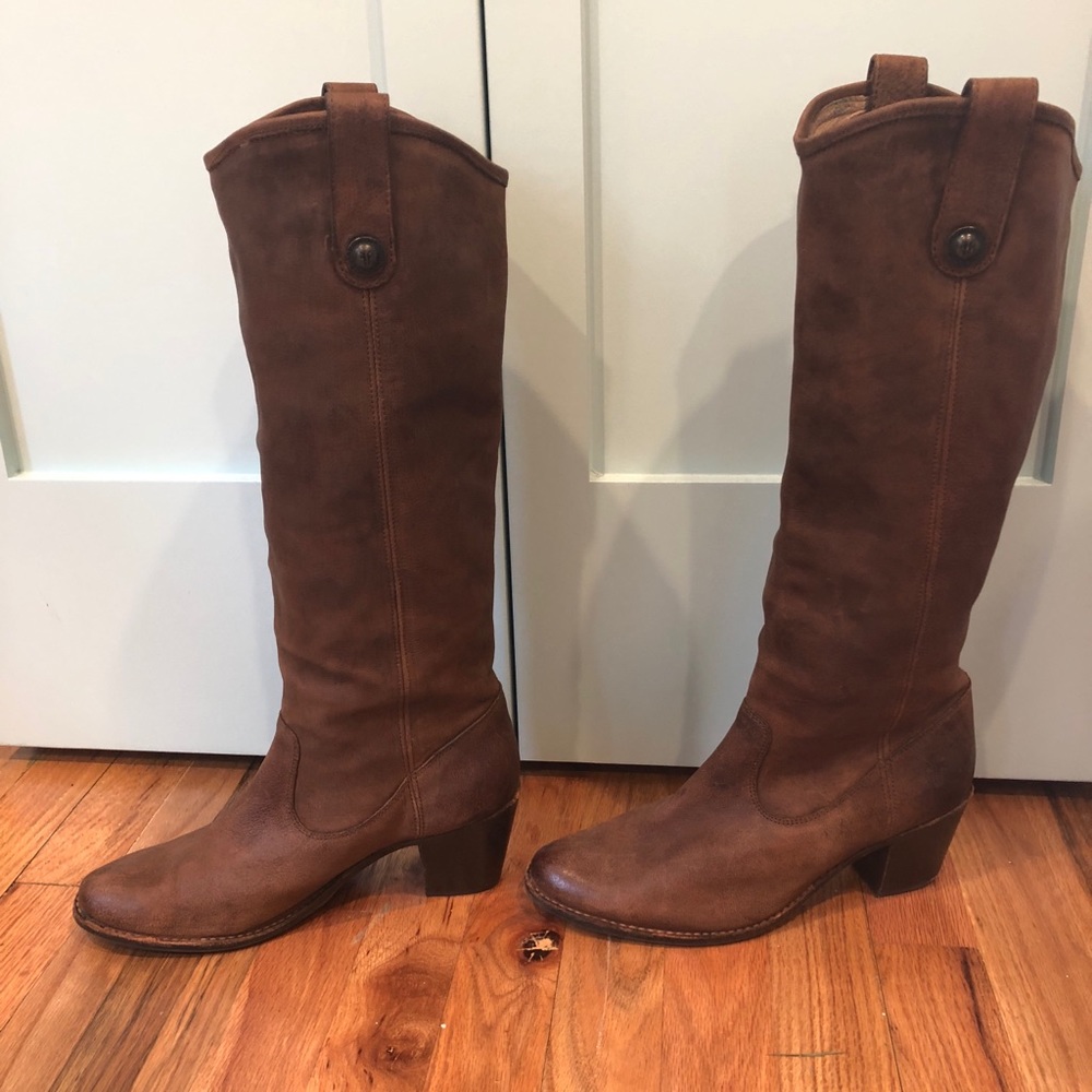 Frye Melissa Button Heeled Boots 8.5